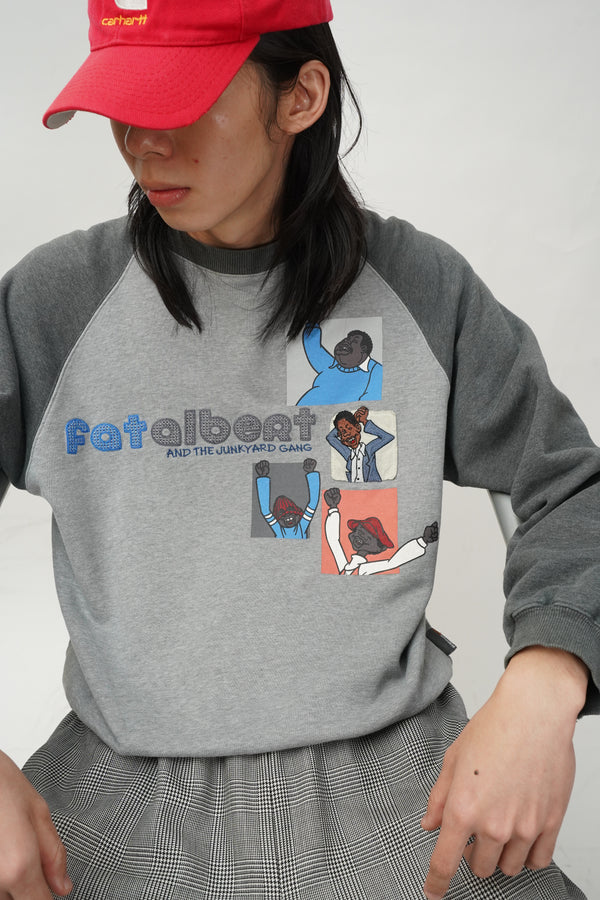 2000's "FUBU" -"Fat albert" Print/Embroidery C/N Sweat-
