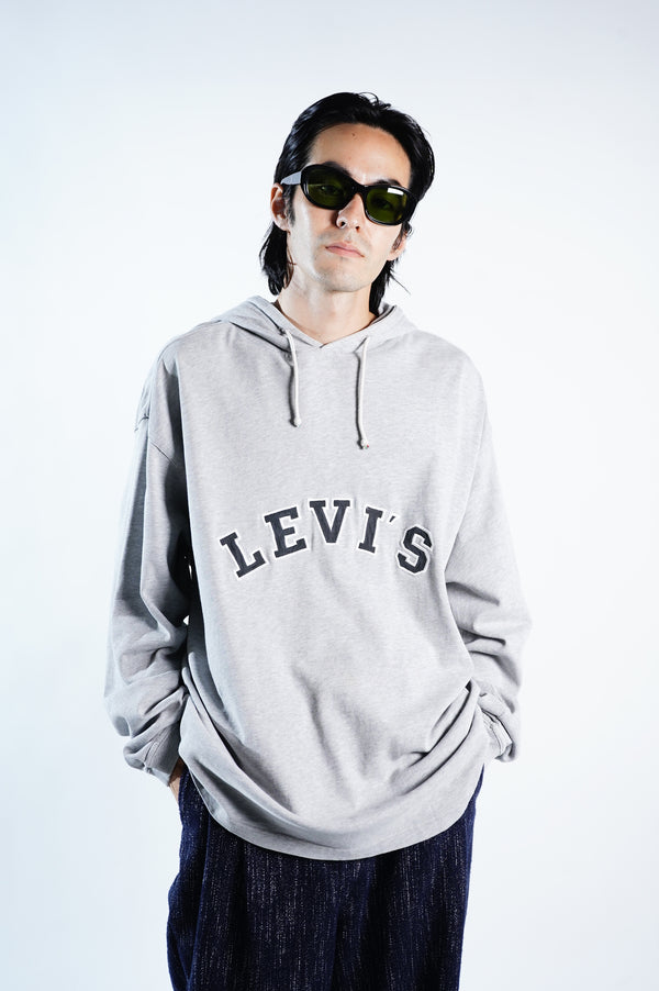 90’s "Levi’s" -Logo Patch Hooded L/S Tee-