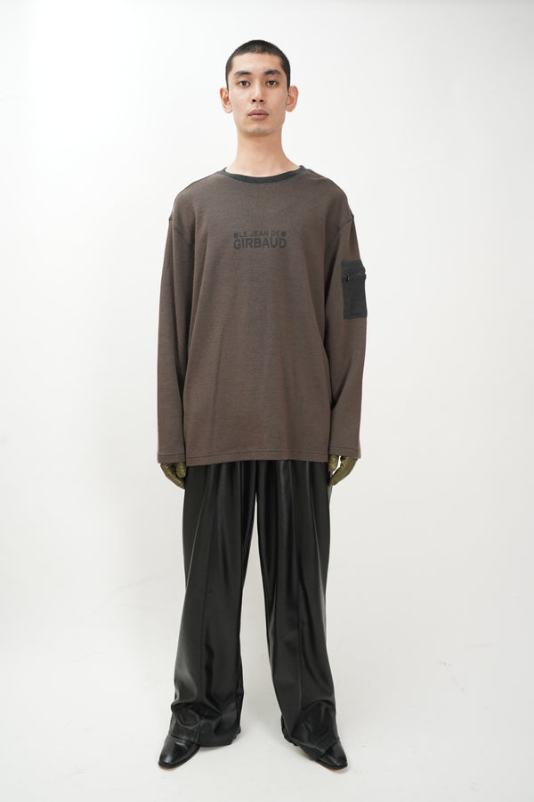 "Marithé François Girbaud" -Logo Printed C/N Knit Sweater-