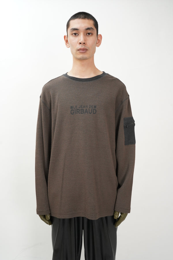 "Marithé François Girbaud" -Logo Printed C/N Knit Sweater-