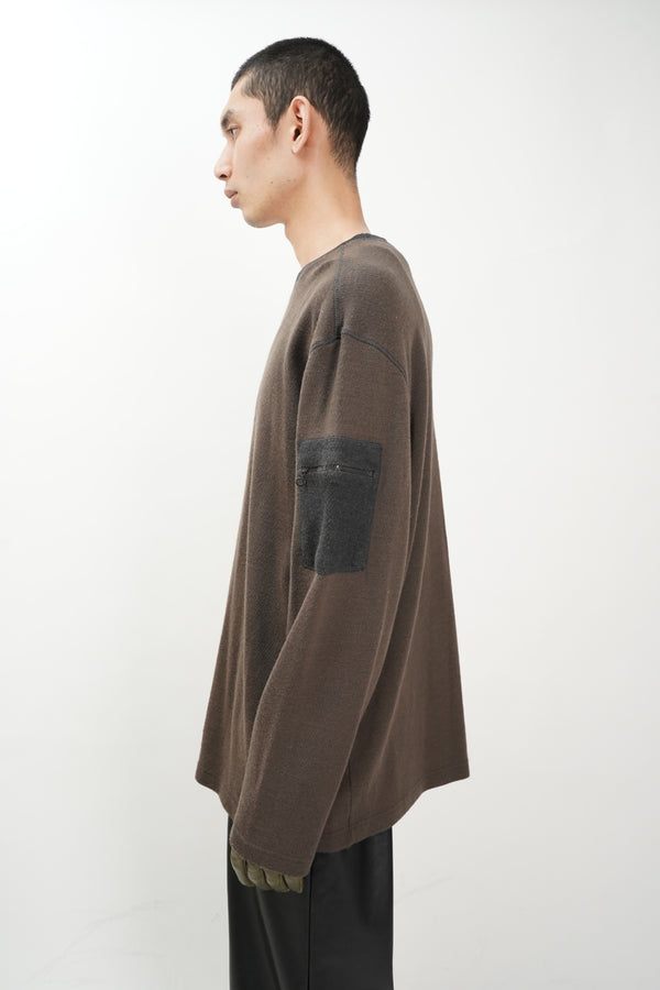 "Marithé François Girbaud" -Logo Printed C/N Knit Sweater-