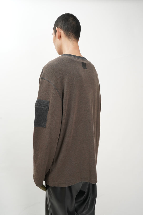 "Marithé François Girbaud" -Logo Printed C/N Knit Sweater-