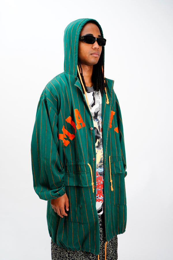 70's "Miami Hurricanes" -Logo Wappen Hooded Coat-