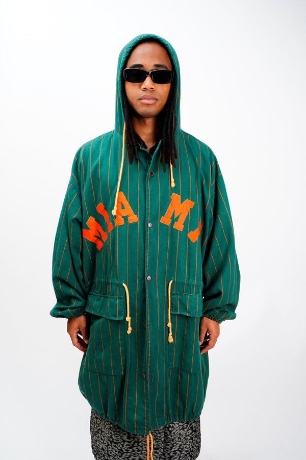 70's "Miami Hurricanes" -Logo Wappen Hooded Coat-
