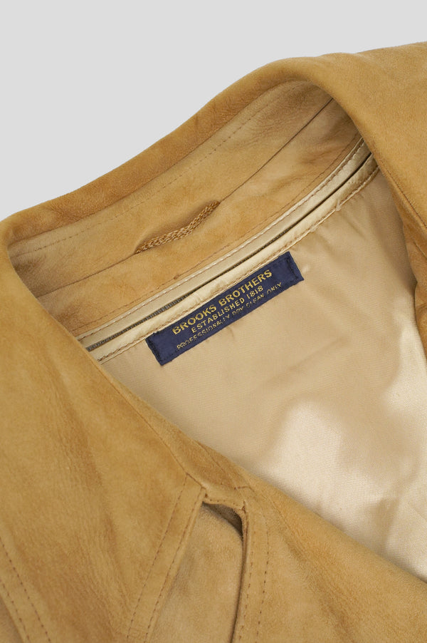 80's "BROOKS BROTHERS"-Leather Long Coat-