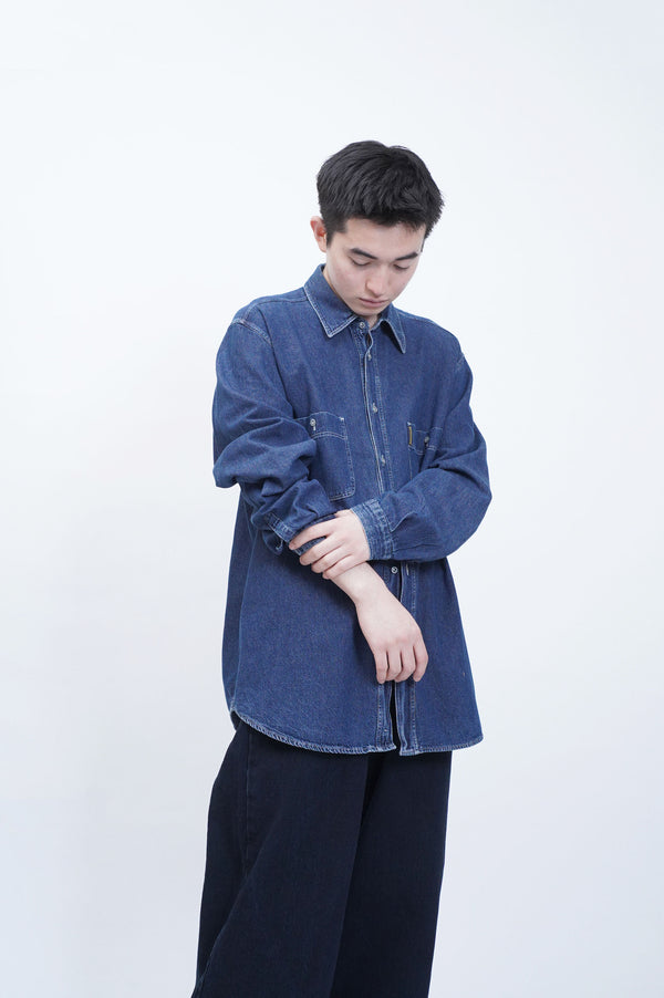 90's "ARMANI JEANS" -Denim L/S Shirt-