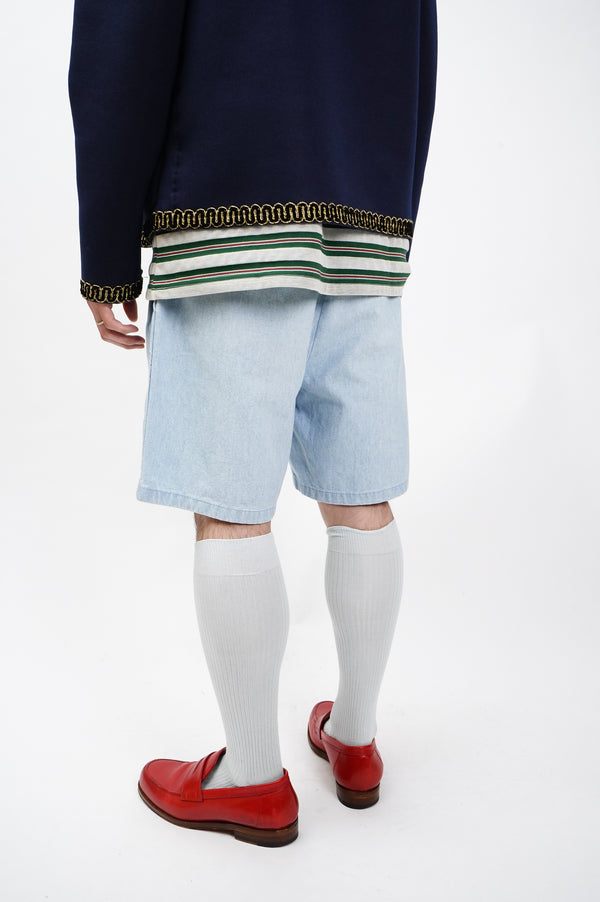 90's "nautica" -Two Tuck Cotton Shorts-