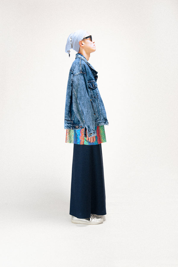 80's "Levi's" -75068-0227 Chemical Washed Denim Jacket-