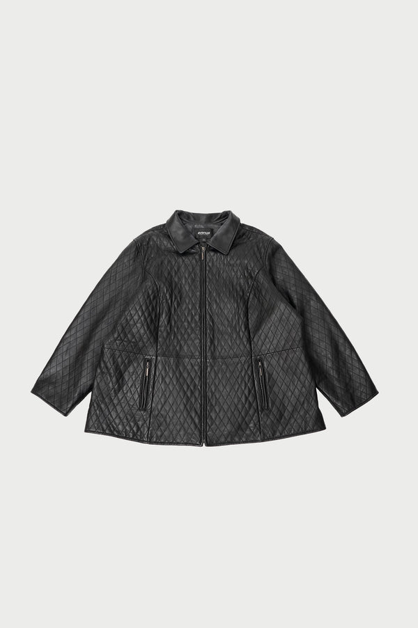 "avenue" -Quilting Leather Jacket-