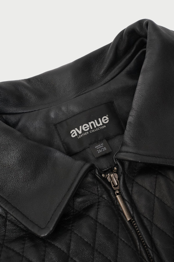 "avenue" -Quilting Leather Jacket-