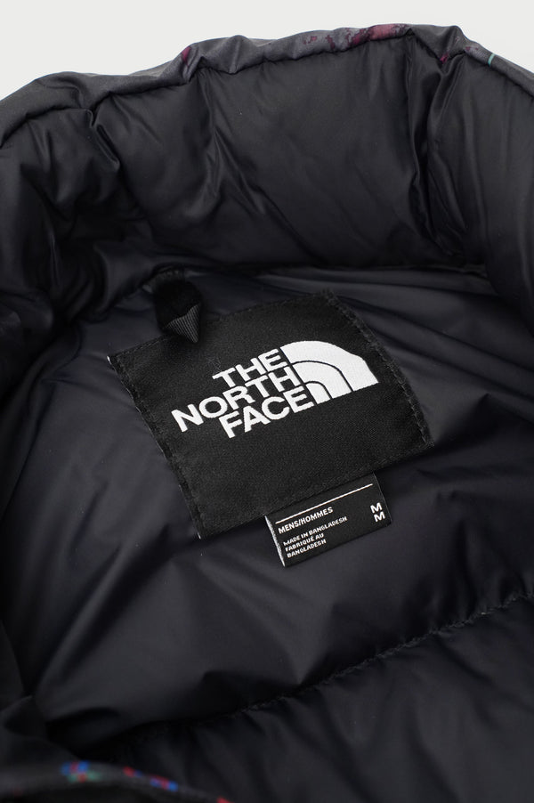 "THE NORTH FACE" -NUPTSE JACKET(BLACK/TRAIL GLOW PRINT)-