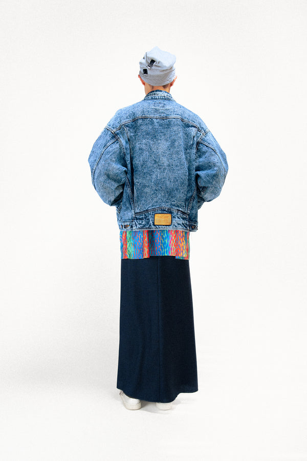 80's "Levi's" -75068-0227 Chemical Washed Denim Jacket-