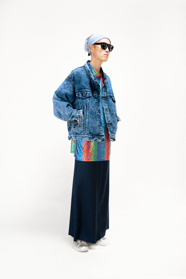 80's "Levi's" -75068-0227 Chemical Washed Denim Jacket-