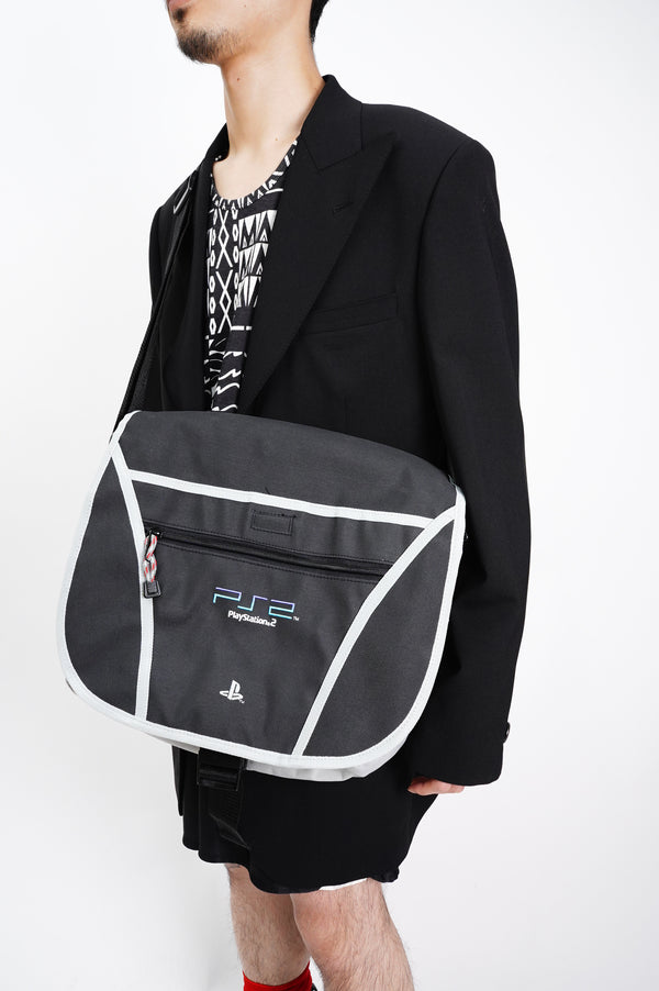 "PLAY STATION 2" -Logo Embroidery Shoulder Bag-