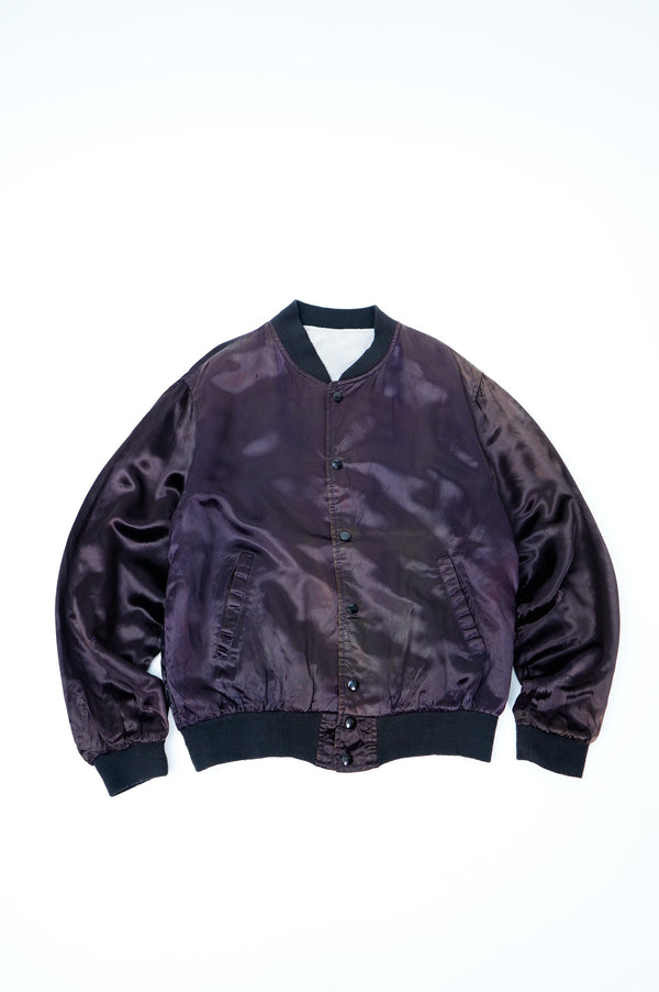 80’s "MTV" -Logo Embroidery Satin Jacket-