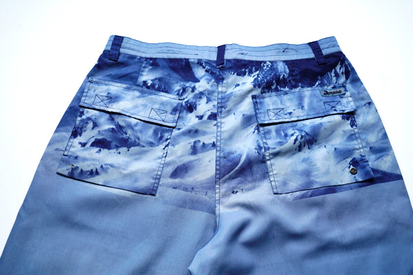 90's "IMPAQ" -Snowy Mountain Pattern Polyester Pants-