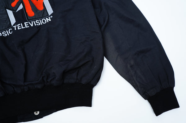 80’s "MTV" -Leather Logo Patch Jacket-