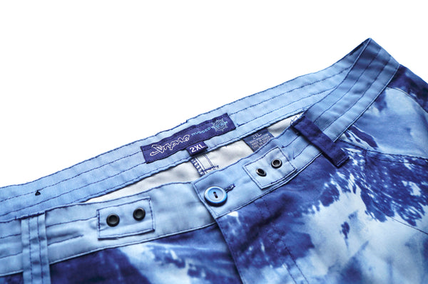 90's "IMPAQ" -Snowy Mountain Pattern Polyester Pants-