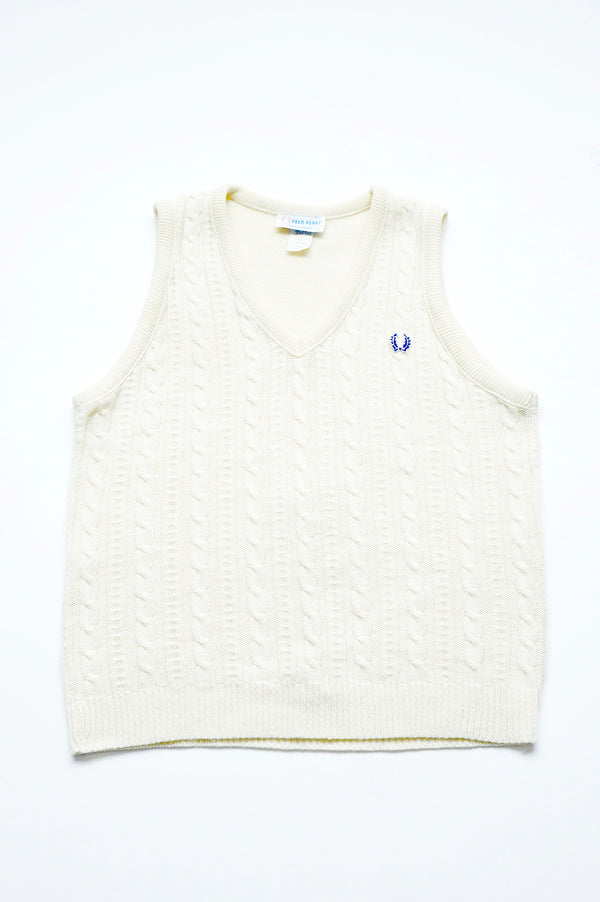80's "FRED PERRY" -V Neck Knit Vest-