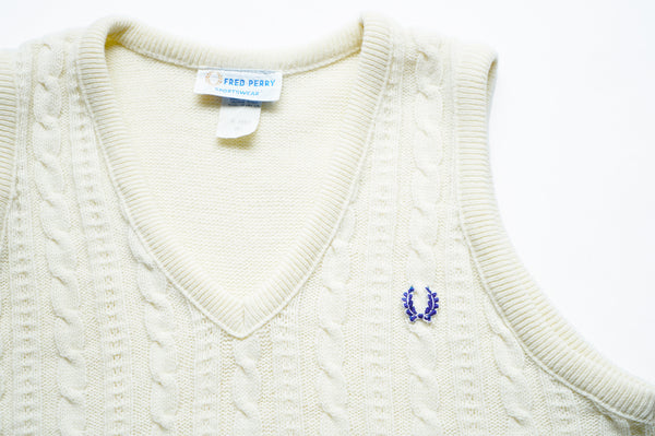 80's "FRED PERRY" -V Neck Knit Vest-