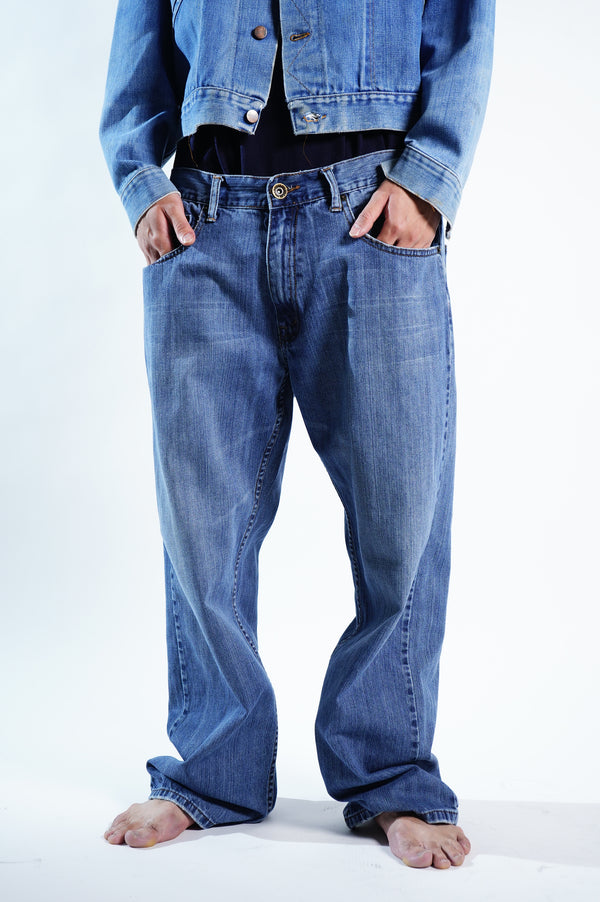 "CANYON RIVER" -“LOOSE STRAIGHT” Denim Trousers