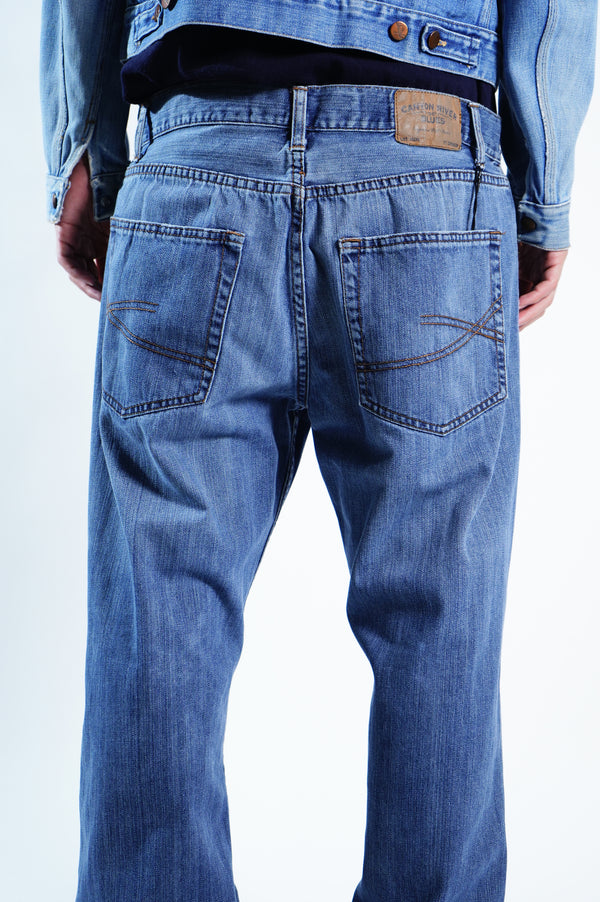 "CANYON RIVER" -“LOOSE STRAIGHT” Denim Trousers