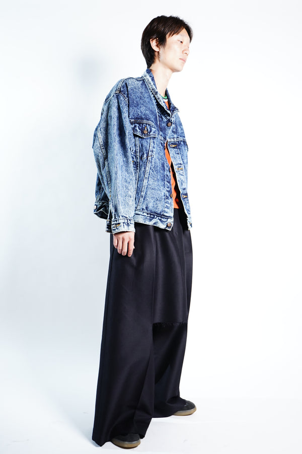 80's "Levi's" -75068-0227 Chemical Washed Denim Jacket-