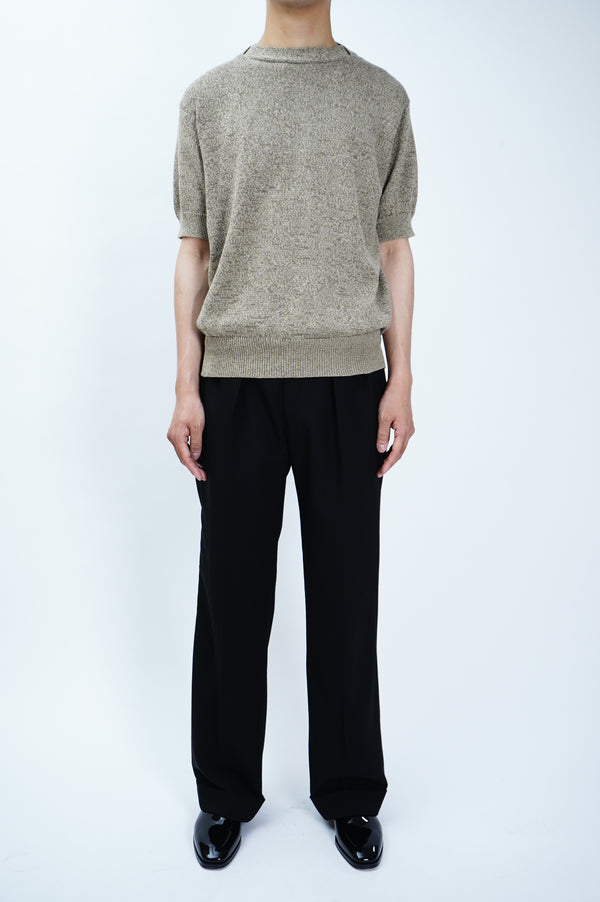 HAND FRAMED BOAT NECK KNIT