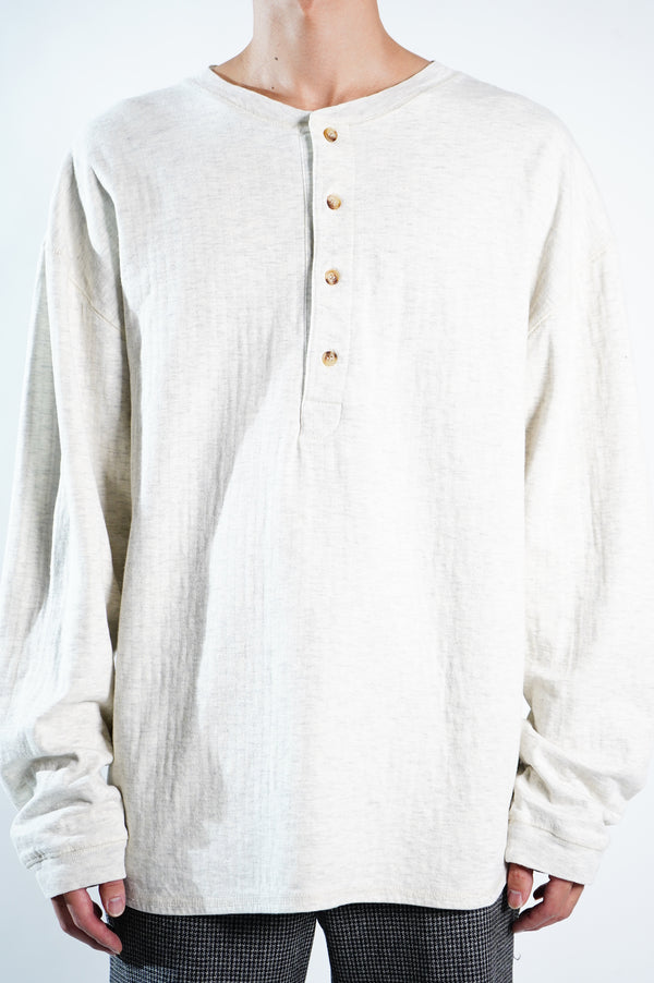 90’s "GAP" -Henry Neck Double Face L/S Tee-