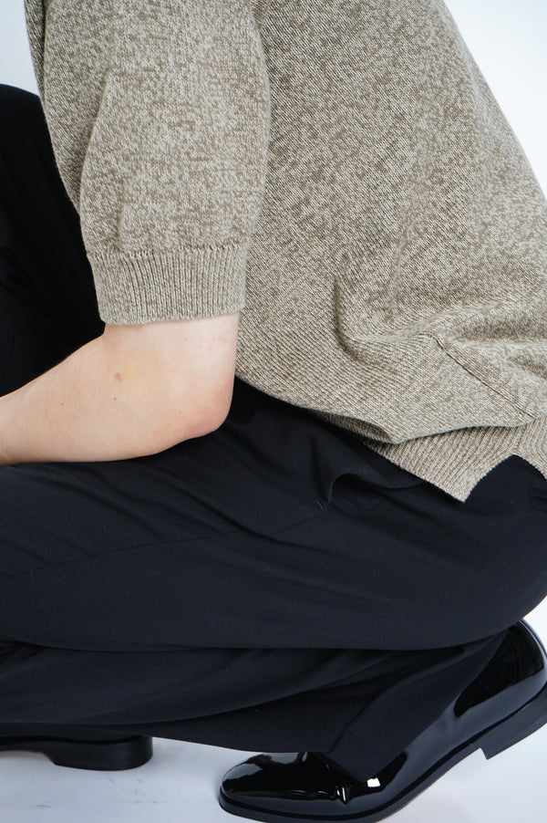 HAND FRAMED BOAT NECK KNIT