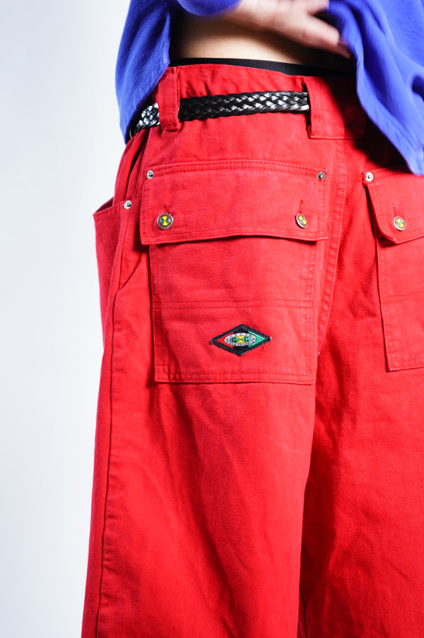 90's "CROSS COLOURS" -Color Denim Baggy Shorts-