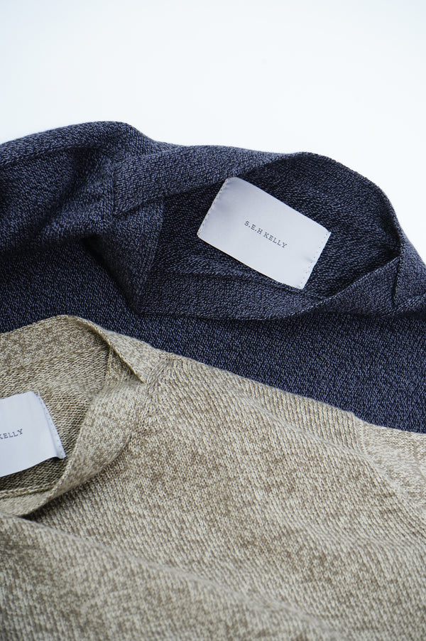 HAND FRAMED BOAT NECK KNIT