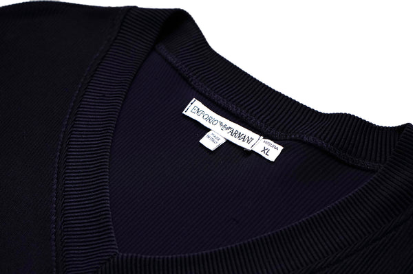90's "EMPORIO ARMANI" -Oversized V Neck Jersey L/S Tee-