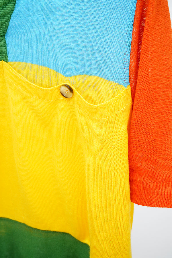 70's "Neiman-Marcus" -Border Pattern S/S Knit-