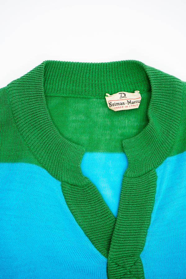 70's "Neiman-Marcus" -Border Pattern S/S Knit-