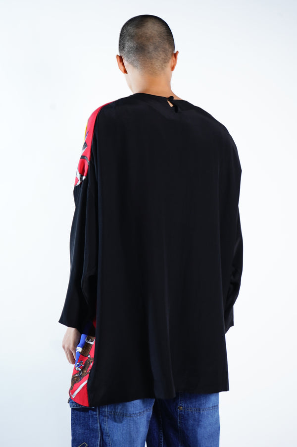 90's "Ralph Lauren" -"SAMPLE" All Over Pattern Silk Pullover-