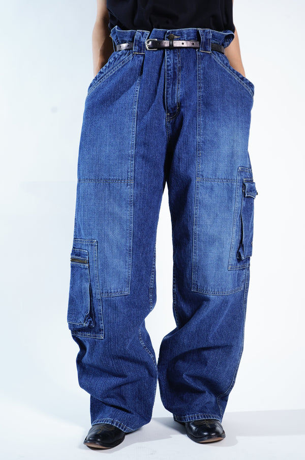 2000’s "ENYCE" -Denim Wide Cargo Trousers-