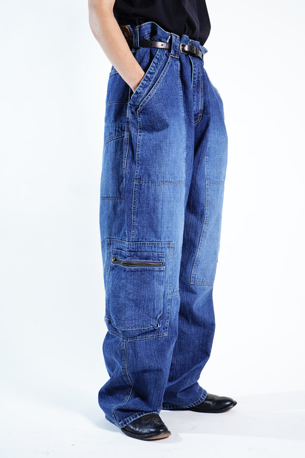 2000’s "ENYCE" -Denim Wide Cargo Trousers-