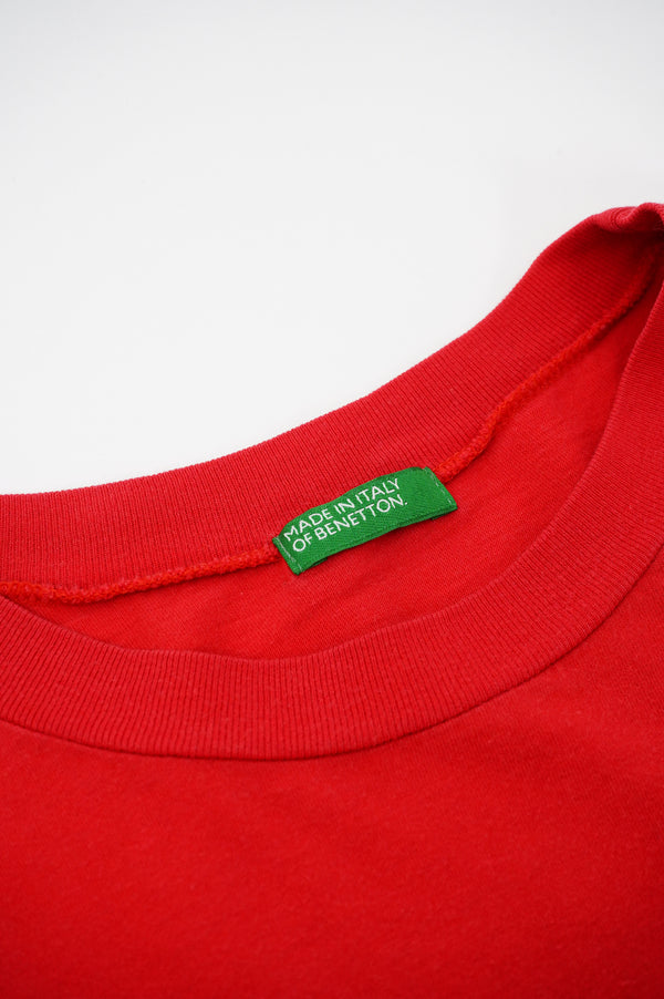 90's "UNITED COLOR OF BENETTON" -Circle Logo Print S/S Tee-