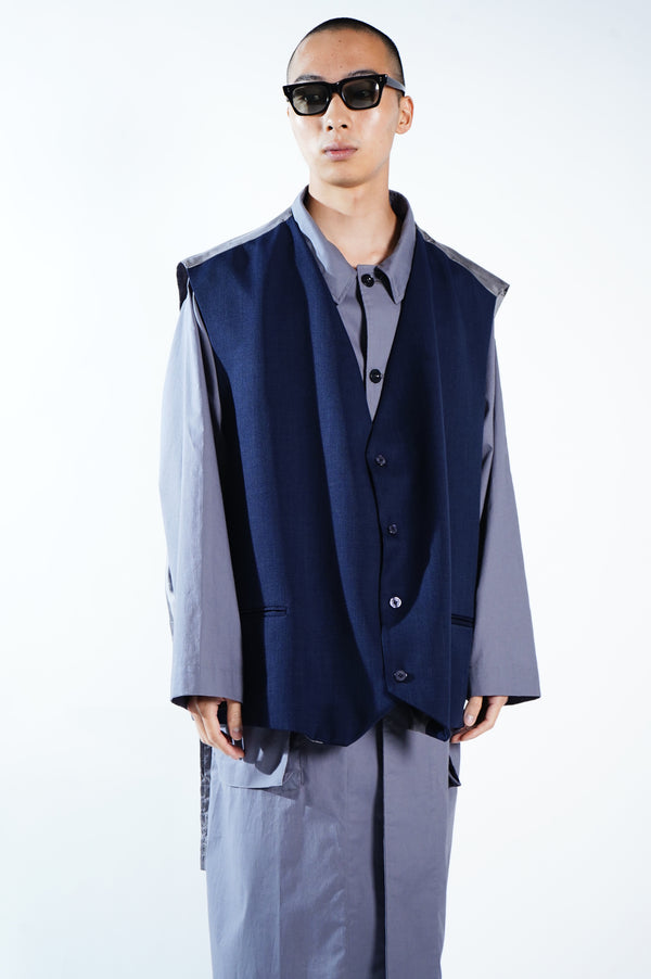 "STACY ADAMS" - Oversized Vest-