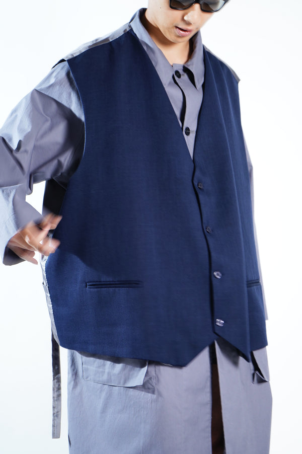 "STACY ADAMS" - Oversized Vest-