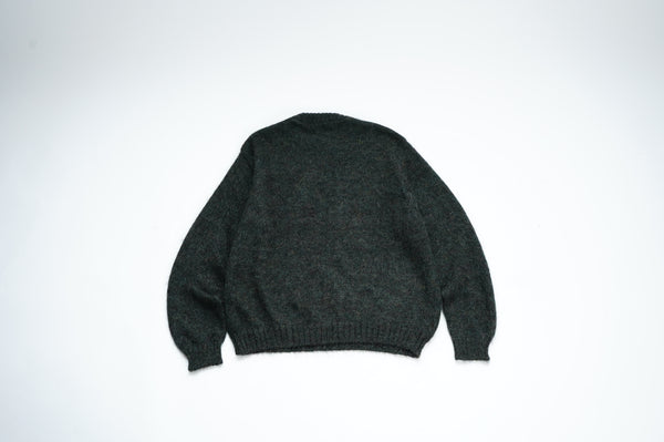80's "UNITED COLOR OF BENETTON" -Argyle Pattern Crew Neck Mohair Knit Sweater-