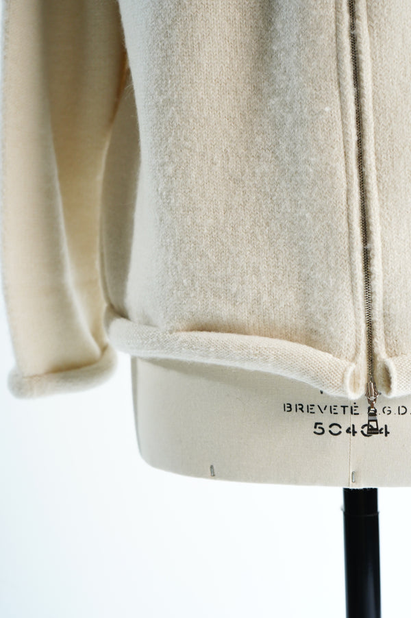 PEGRUM -Alpaca Zip Up Cardigan-