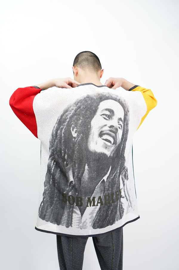 90's "UNKNOWN" -"BOB MARLEY" Mesh S/S Pullover-