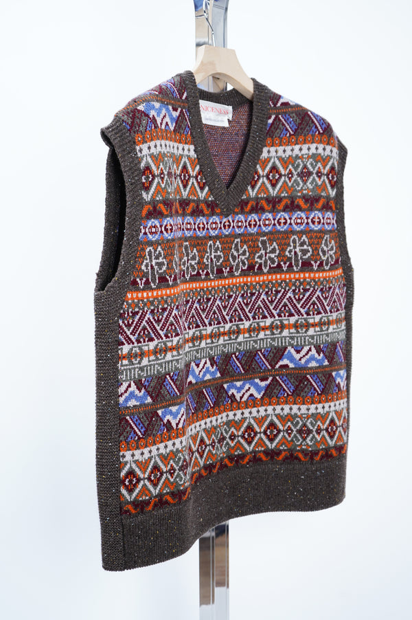 RITCHIE -Fair Isle Cashmere Knit Vest-