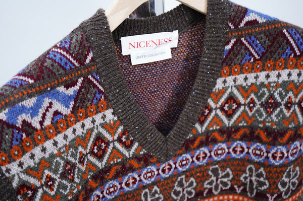 RITCHIE -Fair Isle Cashmere Knit Vest-