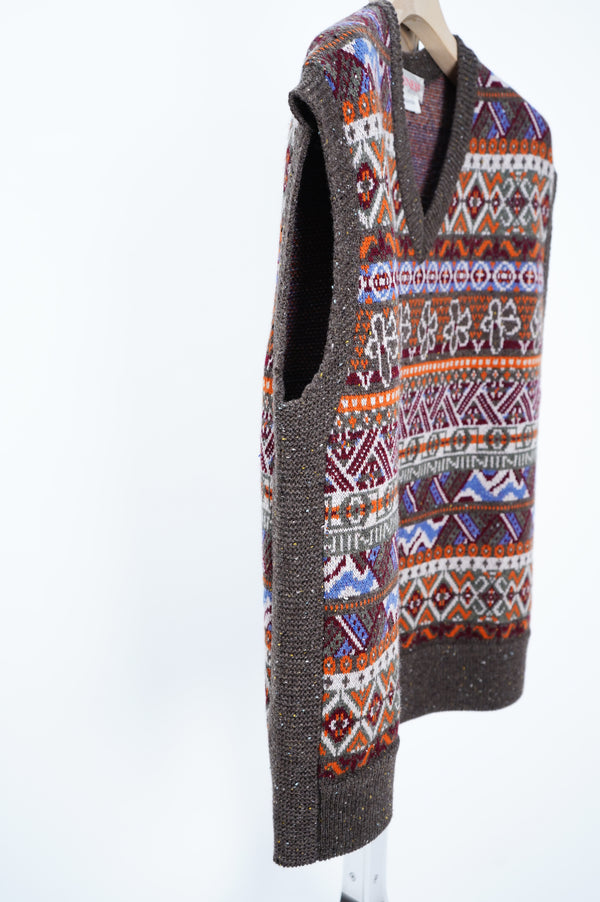 RITCHIE -Fair Isle Cashmere Knit Vest-