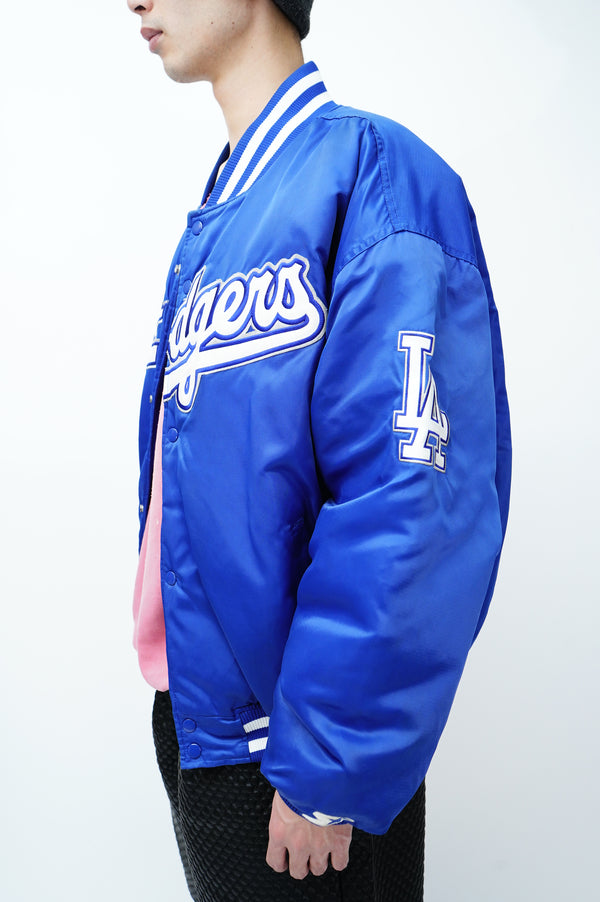 90's "Authentic by STARTER" -Los Angeles Dodgers Nylon Padding Stadium Jumper-