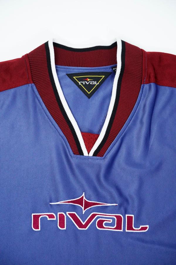 90's "rival" -Logo Embroidery Jersey L/S Game Shirt-