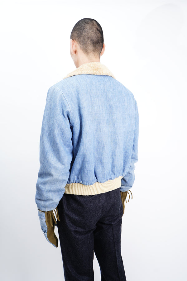 70's "Levi's" -G-1 Type Denim Boa Jacket-